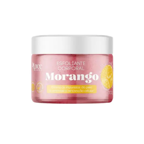 Esfoliante Corporal Morango Apice 300g Renova a pele Elimina as impurezas