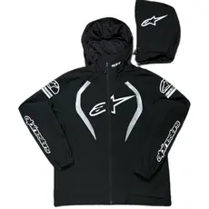 jaqueta corta vento masculina com capuz removível estilo motociclista