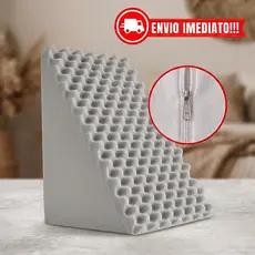 Encosto Anatômico, Triangular, Branco, Leitura, Pós Operatório, acompanha Capa Com Zíper D23