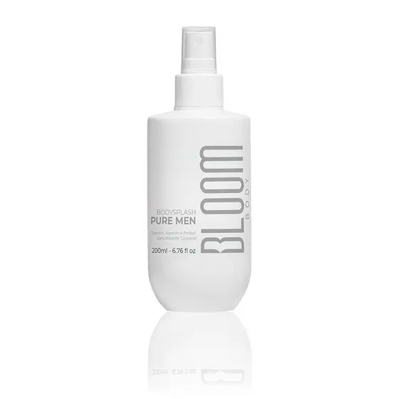 Bloom Body - Body Splash Pure Man 200 ml - Fragrância Cítrico Aquático Aromático, Masculino Versátil