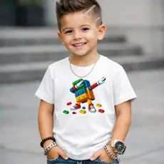Camiseta Blusa Infantil Masculina Menino Lego 100% Algodão Tendencia Envio Rápido Imediato Modinha