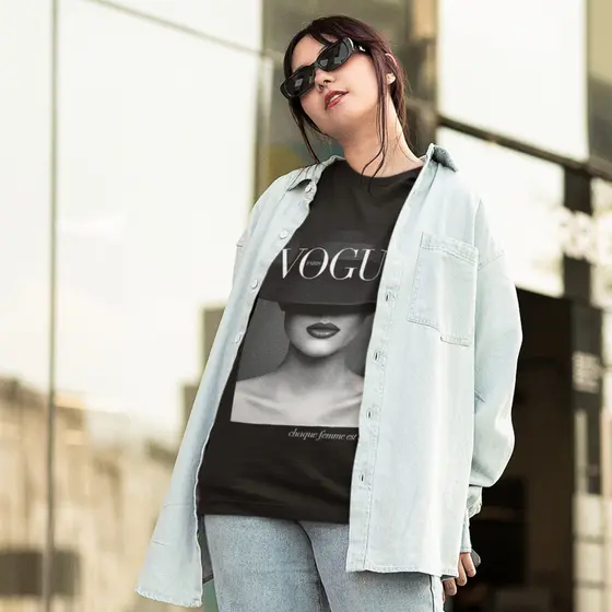 Camisetão  Feminino T-shirt Blusão Tendencia Moda Mangona Vogue Blusa Oversized Chapéu 100% Algodão