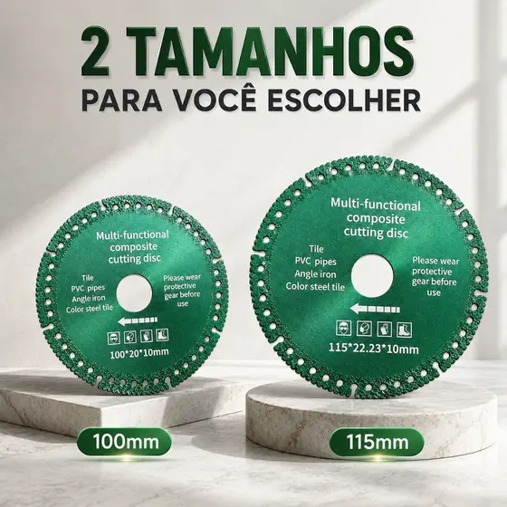 6em1 Disco de Corte 100mm /115mm para Cerâmica Azulejo PVC e Metal