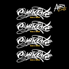Kit 4 Adesivos osascorte em vinil premium alta durabilidade original auricorte