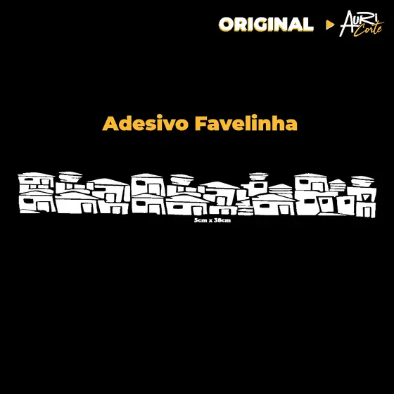 ADESIVO ORIGINAL FAVELA RECORTE ALTA QUALIDADE MOTO OU BICICLETA - BRINDE MAÇÃ AURICORTE