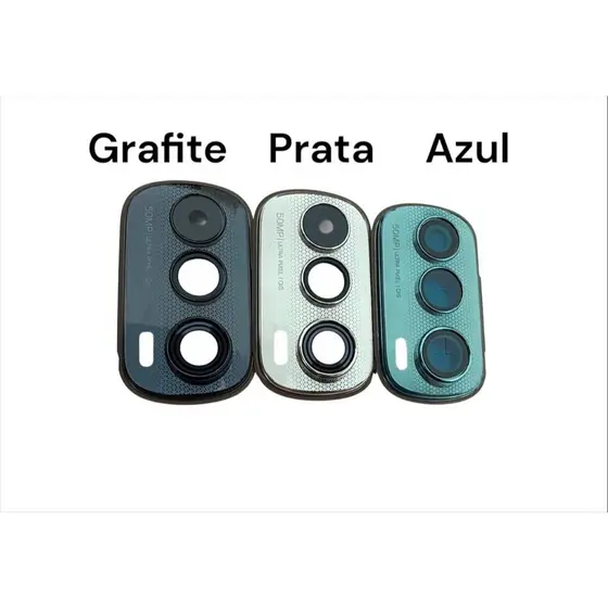 Lente Vidro Câmera Com Suporte Aro Para Moto Edge 30 Xt2203