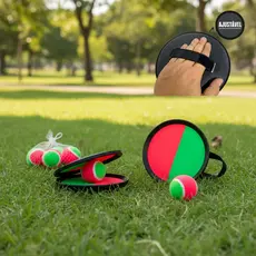 Jogo Conjunto Com 2 Raquetes Brinquedo Infantil Praia Pega Bolinha Veludo Divertido Guedes