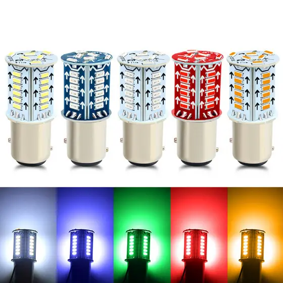 Lâmpada LED de freio para motocicleta e carro 1157, luz sequencial de funcionamento + flash de freio direto elétrico Y3V