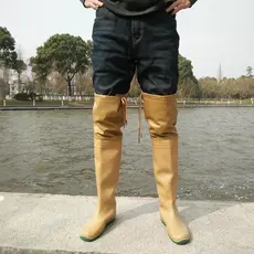 Preço de fábrica, calças de vadear com cano extra-alto e reforçado, botas de chuva, calçado resistente ao desgaste para