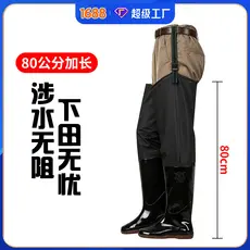 Botas de cano alto acima do joelho para homens e mulheres, antiderrapantes, de sola macia, resistentes a ácidos e álcali