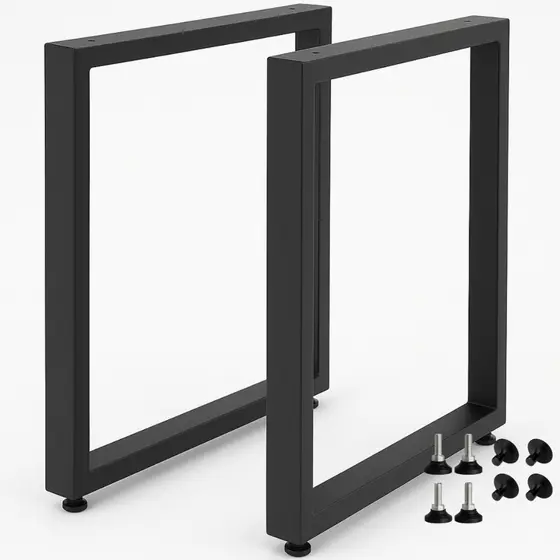 Pés de Mesa em Aço Metalon Estilo Industrial 75x60 Kit Completo Resistente Jantar Premium
