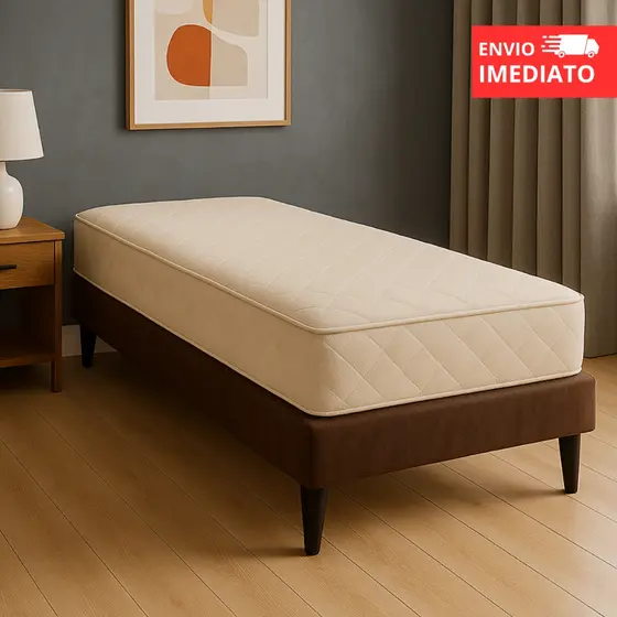 Cama Box Dobravel Para Colchao Solteiro Fácil De Montar Reforçada Desmontável 88x188cm Premium