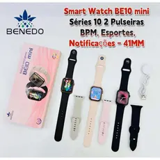 Smart Watch Relogio  BE10 MINI  inteligente 38mm series 10 2025 2 Pulseiras BPM  Esportes