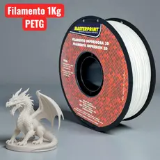 Filamento 3D PETG 1Kg 1,75mm Masterprint Premium para Impressora 3D Várias Cores