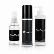 Kit Masculino Malbeck Creme Hidratante + Perfume + Body Spray 3 Itens | Fragrância Amadeirada • Presente Premium
