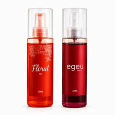 Kit Body Splash Feminino Florat Red + Egeu Dolce 200ml | Perfume Floral Doce • Alta Fixação