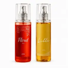 Kit Body Splash Feminino Floratta Red + Lilli 200ml | Perfume Floral Doce • Alta Fixação • Longa Duração