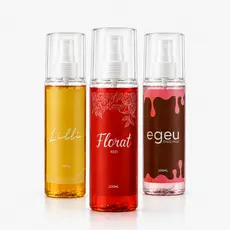 Kit 3 Body Splash Feminino Florat Red + Choc High + Lilli 200ml | Perfume Floral e Doce • Alta Fixação