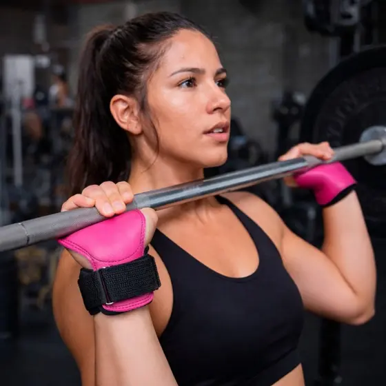 Strap Musculação Hand Grip Academia Crossfit LPO Luva Puxada Barra Levantamento Peso