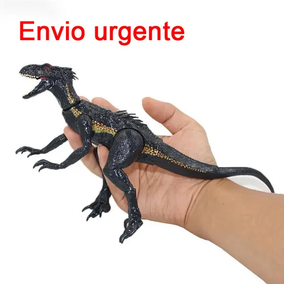 Figura de Dinossauro Velociraptor Articulada 27cm Modelo Negro com Olhos Vermelhos e Garras,Brinquedo de Ação para