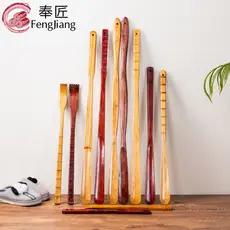Calçadeira de madeira maciça extra longa de 75 cm, não é necessário se abaixar para calçar os sapatos, coçador de costas