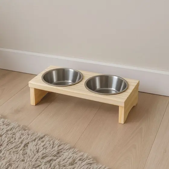 Comedouro Bebedouro Duplo Elevado Para Caes Cachorros E Gatos