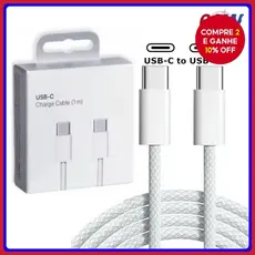 2 Pçs Cabo USB-C Para iPhone 16 15 Plus Pro Max Tipo Carregador Rápido xiaomi Macbook ipad PD