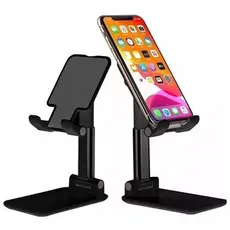 Suporte Para Celular e Tablet Dobrável Portátil Ajustável Apoio Mesa