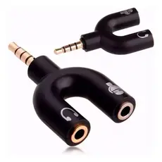 Adaptador Splitter Headset Fone Microfone P2 X P3 Áudio