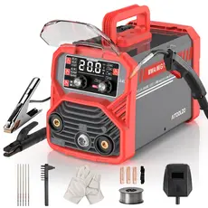 Máquina Solda Sem Gás 200A Syn Mig +Ai Mig+Tig+Mma 4 Em 1 Dispositivo Multifuncional Com Tampa Para LCD Aitoolzo 220V