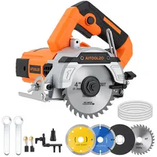 Cortador De Mármore Elétrico Profissional 1300W Para Cerâmica Com Corte 45 Potente e Precisa+ Lâminas AITOOLZO