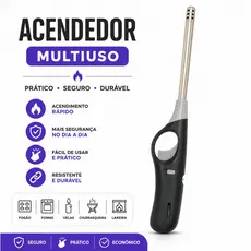 Acendedor De Fogão Recarregável Modelo Aleatorio Cores Sortidas Multiuso Forno Vela Churrasqueira