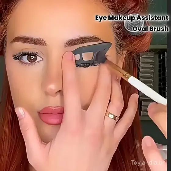 Kit de Maquiagem para Olhos de 3 Peças - Pincéis e Moldes para Sombra, Modelos Rápidos para Iniciantes, Visual Profissio