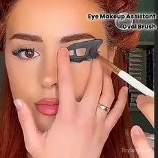 Kit de Maquiagem para Olhos de 3 Peças - Pincéis e Moldes para Sombra, Modelos Rápidos para Iniciantes, Visual Profissio