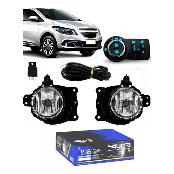 Kit Farol Milha Onix 12 13 A 2016 2018 2019 Botão Original