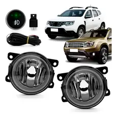 Kit Farol Milha Duster 2011 2012 13 A 2019 2020 Botão Touch