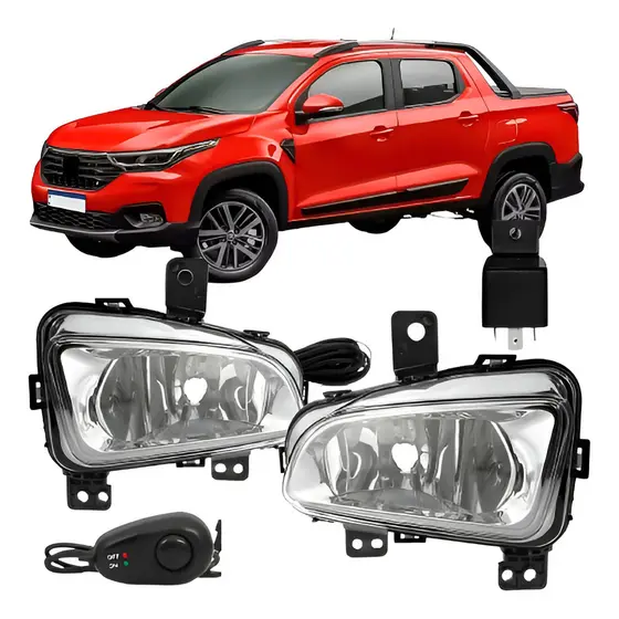 Kit Farol Milha Strada 2020 2021 22 2023 2024 Botão Colante