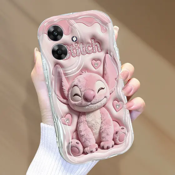 Capinha Para Realme Note 60 60X Narzo N61 Capa De Silicone Macio Borda Wave Anti Choque Proteção Case NYW 3405