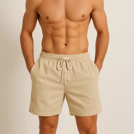 Short De Linho Mauricinho Bermuda Elegante Leve Praia Verão