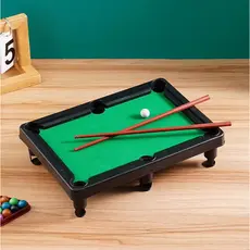 Mesa de Bilhar Mini Portátil com Acessórios – 2 Tacos, Triângulo e Conjunto de Bolas
