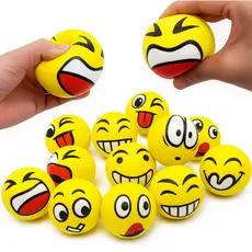 Bolinha Antiestresse Emoji para Aperto Relaxamento e Fisioterapia
