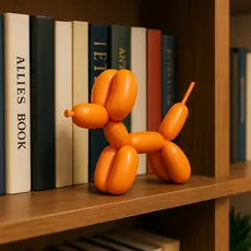Escultura Decorativa de Cachorro estilo Bexiga Balão de Festa PLA 3D Decoração Casa Presente