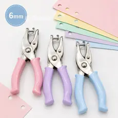 Furador Perfurador de Papel em Metal Tipo Alicate 6 mm Resistente e Prático para Escritório e Escola
