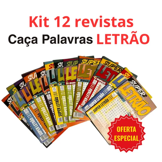 KIT COM 12 CAÇA PALAVRAS SUPER LETRÃO - ENVIO IMEDIATO
