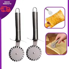 Cortador Massas Carretilha Corta Fecha Massas Pastel Pizza Aço Inox Profissional Risole Ravioli