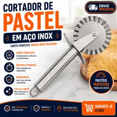 Cortador e Fechador Massas Pastel Risole Ravioli Macarrão Cilindro Fresca Pizza Cozinha Utensilio