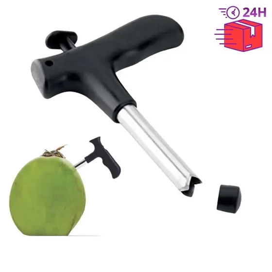 Furador Abridor Coco Verde Manual INOX Profissional Original Line Ergonomico Fura Coco