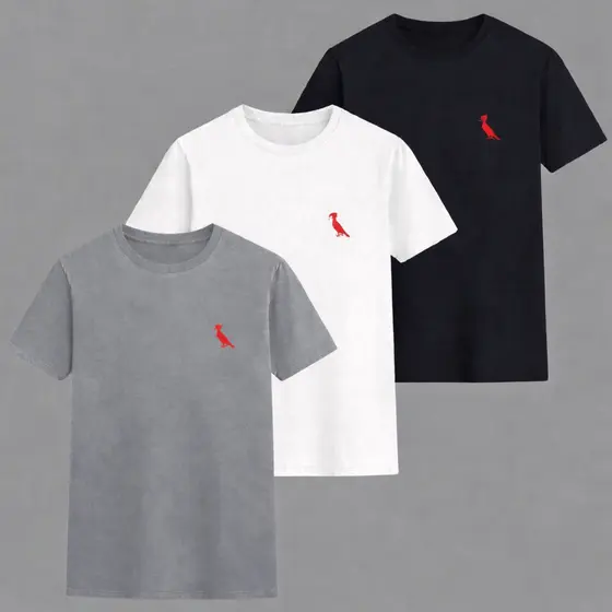 Kit 3 Camisa Masculina Algodão Premium Camiseta Para Presente Varias Cores Oferta