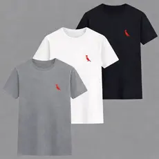 Kit 3 Camisa Masculina Algodão Premium Camiseta Para Presente Varias Cores Oferta