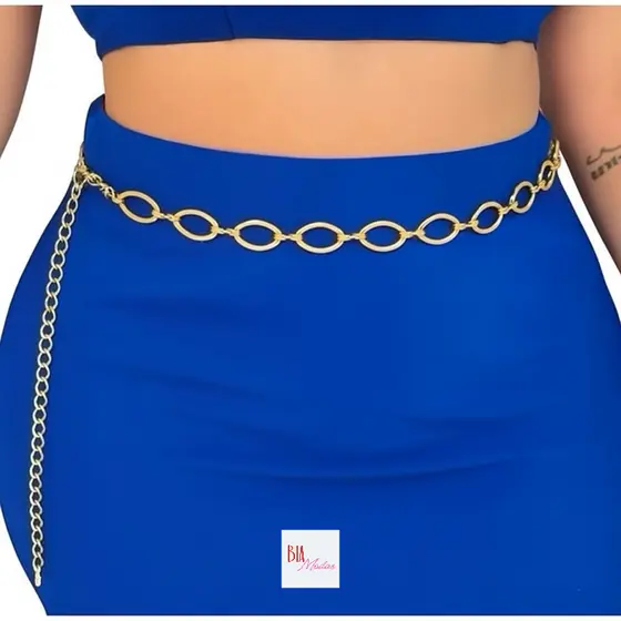 Cinto Oval Corrente Plus Size tamanho 1.40 cm